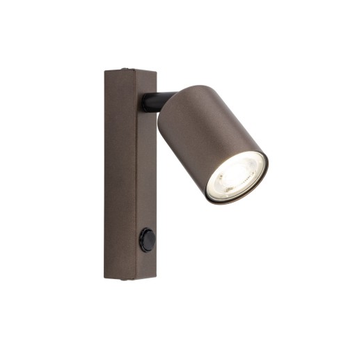 Kinkiet nowoczesny elegancki metalowy tuba brązowy TK Lighting Top 4872 1x10W GU10