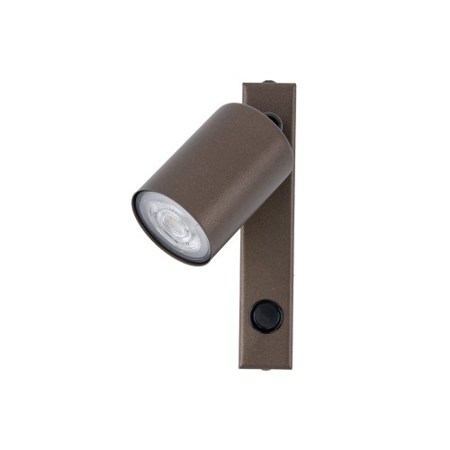 Kinkiet nowoczesny elegancki metalowy tuba brązowy TK Lighting Top 4872 1x10W GU10