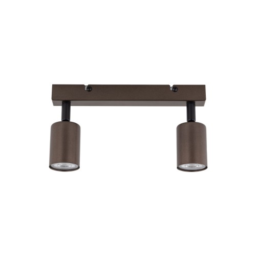 Plafon nowoczesny elegancki reflektory metalowe tuba brązowy TK Lighting Top 6180 2x10W GU10