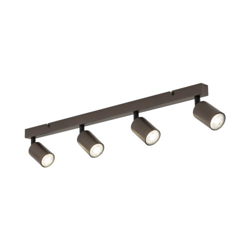 Plafon nowoczesny elegancki reflektory metalowe tuba brązowy TK Lighting Top 6182 4x10W GU10