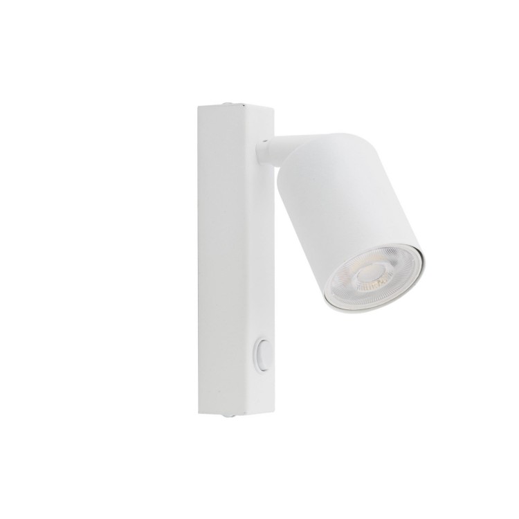 Kinkiet nowoczesny elegancki metalowy tuba biały TK Lighting Top 6186 1x10W GU10