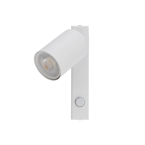 Kinkiet nowoczesny elegancki metalowy tuba biały TK Lighting Top 6186 1x10W GU10