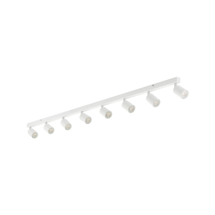 Plafon nowoczesny elegancki reflektory metalowe tuba biały TK Lighting Top 6879 8x10W GU10
