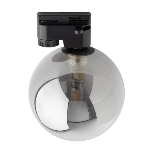Reflektor do systemu szynowego 1-fazowego Tracer nowoczesny loft klosz szklany kula grafitowy czarny TK Lighting Tracer 4922 1x6W G9