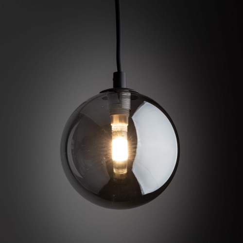 Lampa wisząca do systemu szynowego 1-fazowego Tracer nowoczesny loft klosz szklany kula grafitowa czarna TK Lighting Tracer 4926 1x6W G9