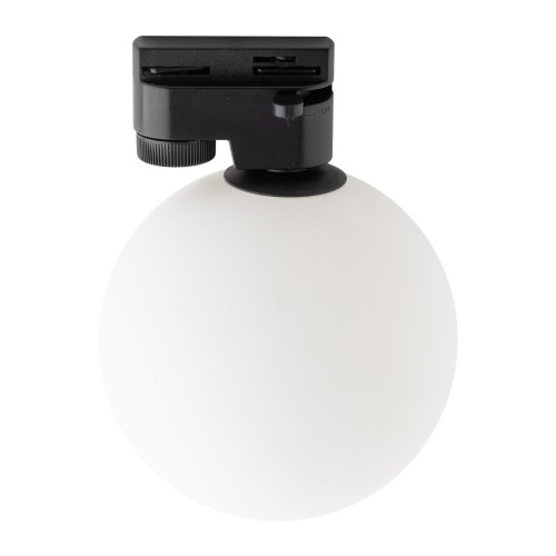 Reflektor do systemu szynowego 1-fazowego Tracer nowoczesny loft klosz szklany kula biały czarny TK Lighting Tracer 4923 1x6W G9