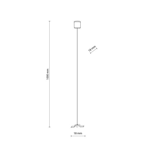 Zawiesie podwieszające do systemu szynowego 3-fazowego Tracer czarne chrom TK Lighting Tracer 5304
