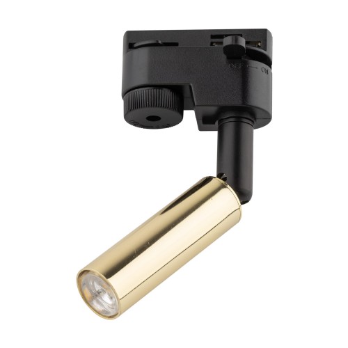 Reflektor do systemu szynowego 1-fazowego Tracer nowoczesny loft metalowy tuba złoty czarny TK Lighting Tracer 6616 1x6W G9
