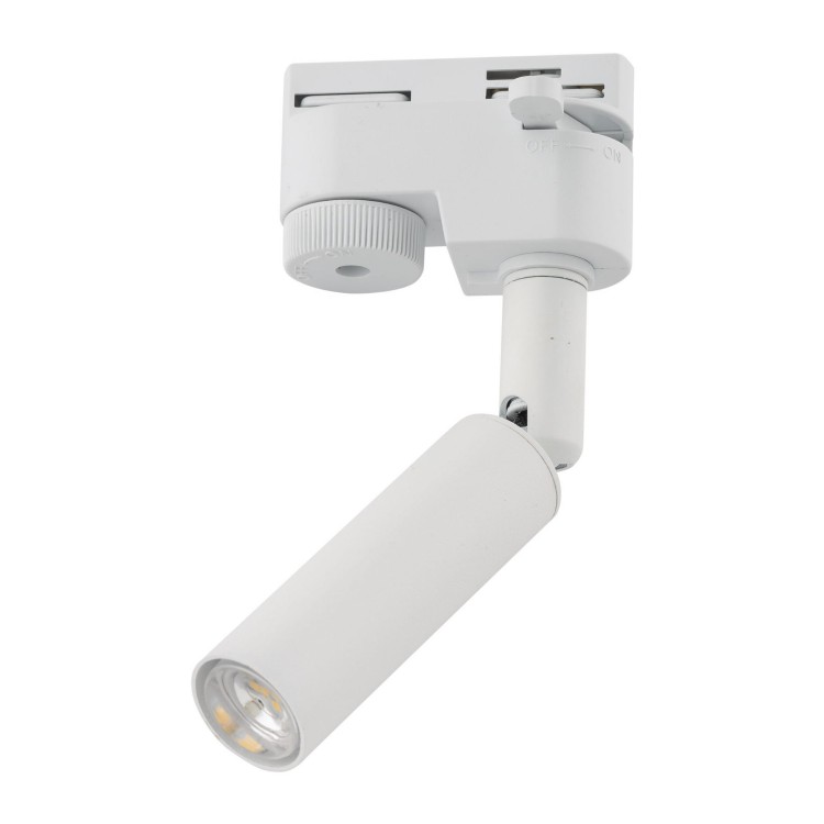 Reflektor do systemu szynowego 1-fazowego Tracer nowoczesny loft metalowy tuba biały TK Lighting Tracer 4956 1x6W G9