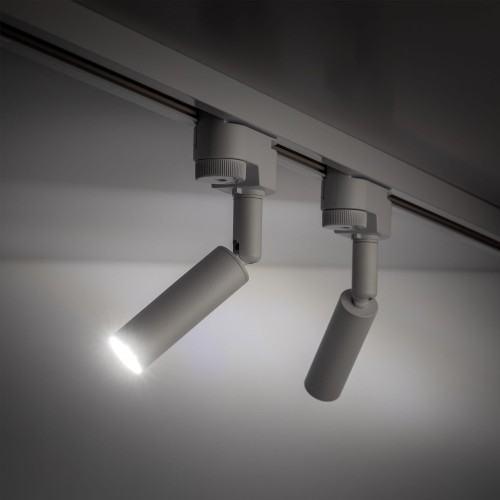 Reflektor do systemu szynowego 1-fazowego Tracer nowoczesny loft metalowy tuba biały TK Lighting Tracer 4956 1x6W G9