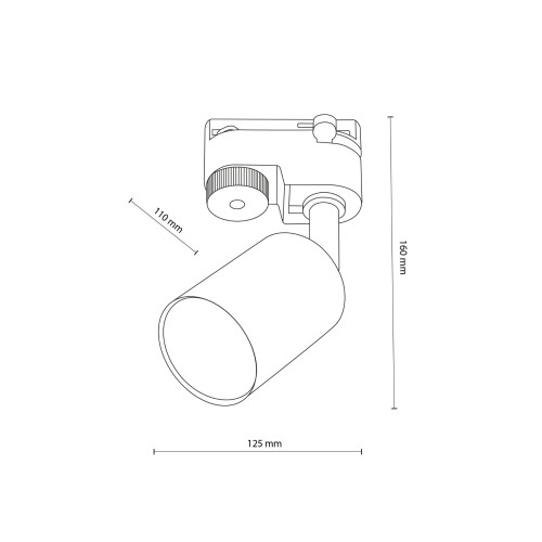 Tk Lighting Tracer 5685 reflektor 1x10W GU10 czarny