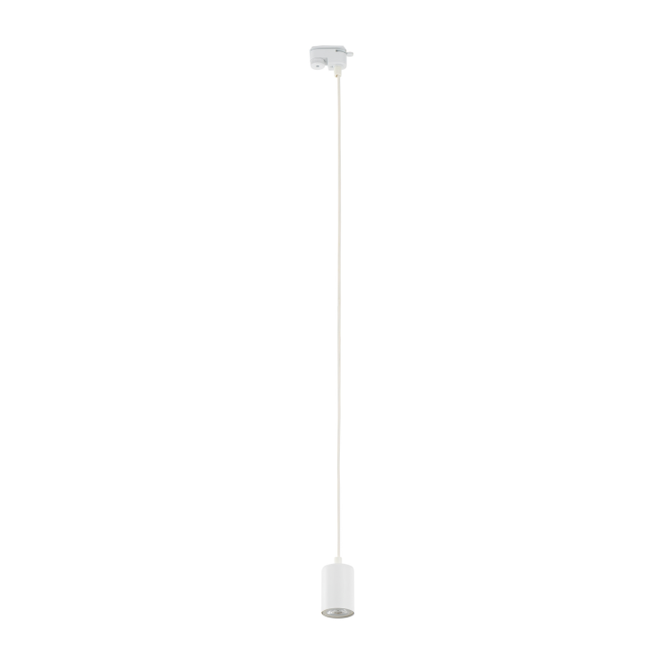 Lampa wisząca do systemu szynowego 1-fazowego Tracer nowoczesna loft metalowa tuba biała TK Lighting Tracer 4934 1x10W GU10