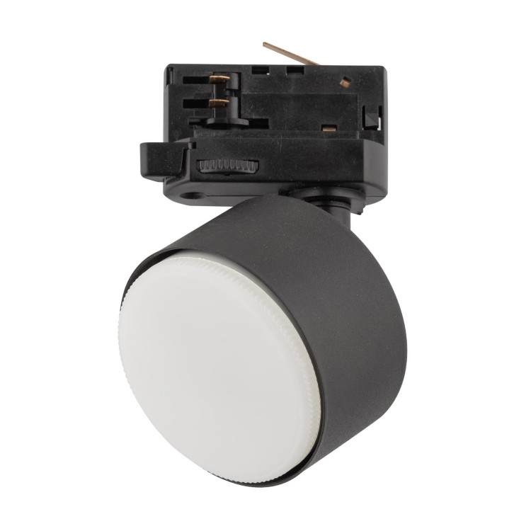 LAMPA SUFITOWA PUNKTOWA OKRĄGŁY reflektorek do systemu szynowego 3-fazowego czarna TK Lighting 6061 1x11W GX53