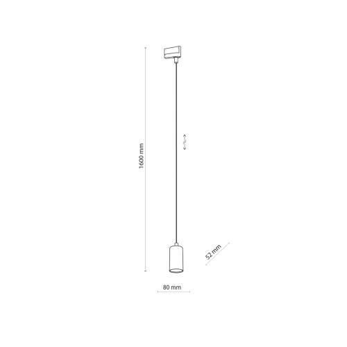Tk Lighting Tracer 4844 lampa wisząca 1x10W GU10 czarna