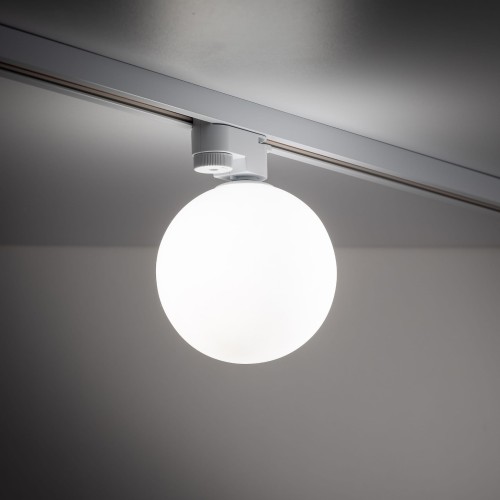 Reflektor do systemu szynowego 1-fazowego Tracer nowoczesny loft klosz szklany kula biały TK Lighting Tracer 4887 1x6W G9
