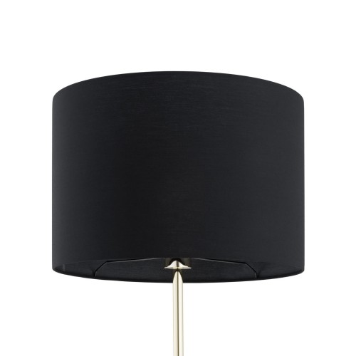 Lampa podłogowa nowoczesna elegancka loft glamour abażur materiałowy złota czarna TK Lighting Umberto 16029 1x15W E27