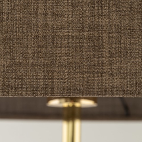 Lampa podłogowa nowoczesna elegancka loft glamour abażur materiałowy brązowa złota TK Lighting Umberto 16031 1x15W E27