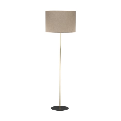 Lampa podłogowa nowoczesna elegancka loft glamour abażur materiałowy złota beżowa TK Lighting Umberto 16035 1x15W E27