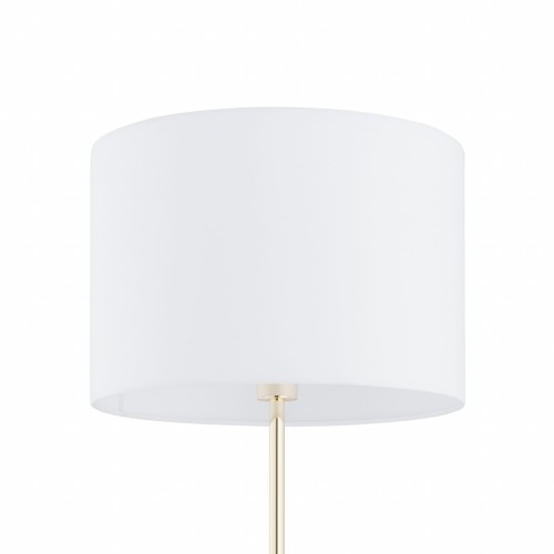 Lampa podłogowa nowoczesna elegancka loft glamour abażur materiałowy biała złota TK Lighting Umberto 16033 1x15W E27
