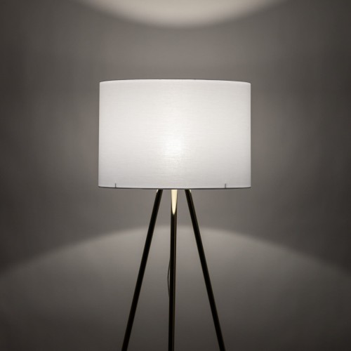 Lampa podłogowa nowoczesna elegancka loft glamour pręty abażur materiałowy biała złota TK Lighting Umberto 6637 1x15W E27