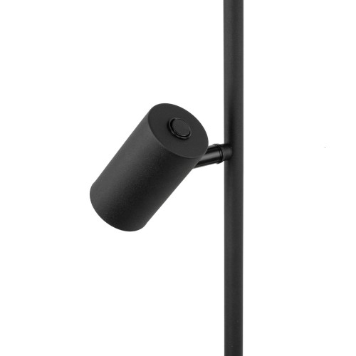Lampa podłogowa nowoczesna skandynawska loft słupek rurka reflektor klosz szklany kule czarna biała TK Lighting Vox 16063 2x10W GU10 1x8W G9