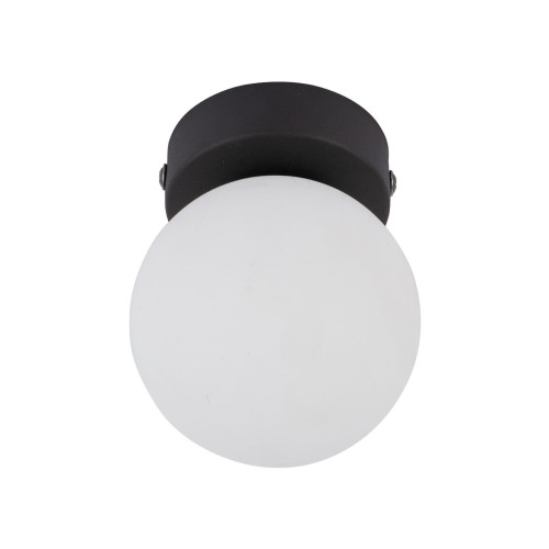 Plafon nowoczesny klasyczny klosz szklany kula czarny biały TK Lighting Vox 5613 1x8W G9