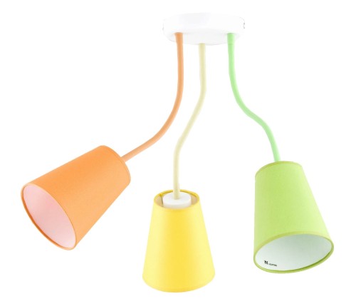 Lampa wisząca kolorowe abażury Wire tuba wielokolorowy TK Lighting 2106 E27 3X15W