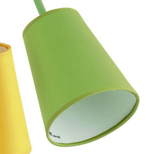 Lampa wisząca kolorowe abażury Wire tuba wielokolorowy TK Lighting 2106 E27 3X15W