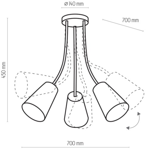 Lampa wisząca kolorowe abażury Wire tuba wielokolorowy TK Lighting 2106 E27 3X15W