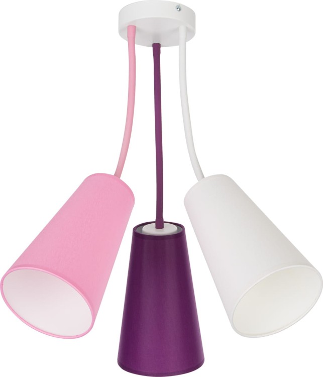 TK Lighting Wire kids 1711 plafon lampa sufitowa 3x15W E27 biały multikolorowy