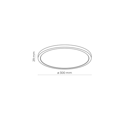 Plafon lampa sufitowa okrągła koło z przełącznikiem na obudowie TK Lighting Aqua 30cm 6901 1x24W LED 3000 4000 6500K czarny biały