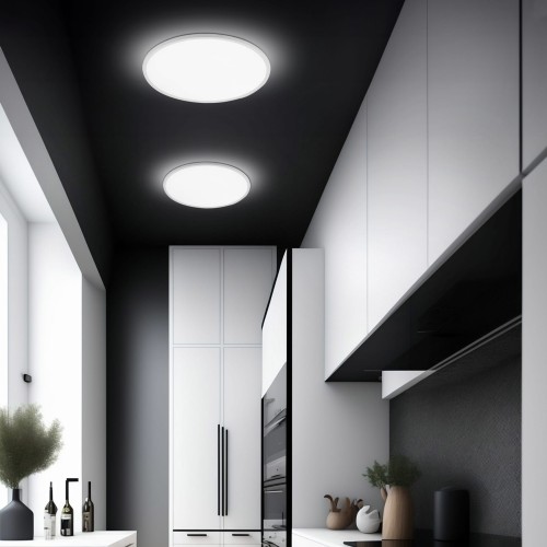 Plafon lampa sufitowa koło z przełącznikiem na obudowie TK Lighting Aqua White Small 6900 1x24W LED 3000 4000 6500K biały