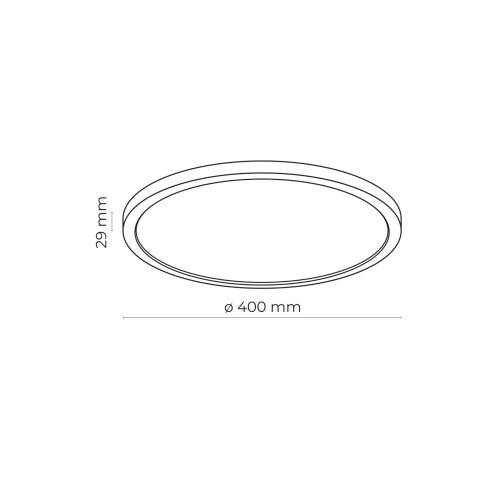 Plafon lampa sufitowa koło z przełącznikiem na obudowie TK Lighting Aqua Black Medium 6903 1x36W LED 3000 4000 6500K czarny biały