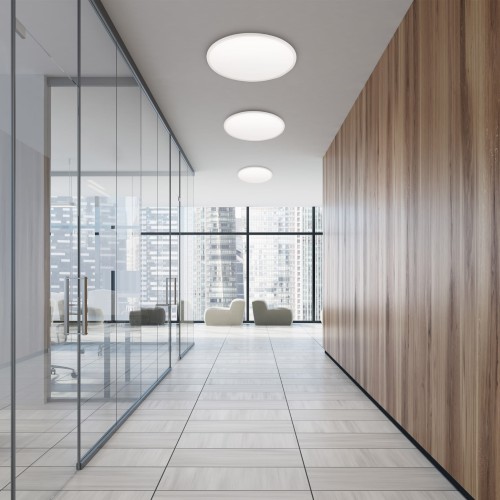 Plafon lampa sufitowa koło z przełącznikiem na obudowie TK Lighting Aqua White Large 6904 1x45W LED 3000 4000 6500K biały