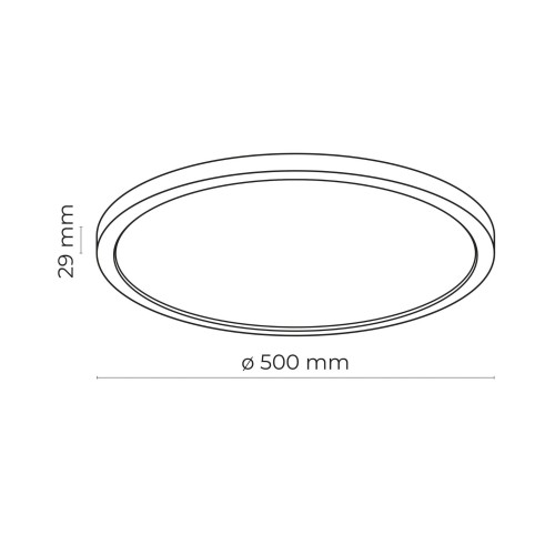 Plafon lampa sufitowa koło z przełącznikiem na obudowie TK Lighting Aqua White Large 6904 1x45W LED 3000 4000 6500K biały
