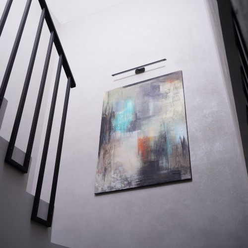 Kinkiet galeria nad lustro belka nowoczesny metalowy podłużny czarny TK Lighting Gallery 18002 1x20W LED 4000K