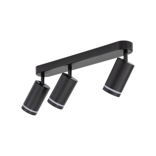 Plafon nowoczesny industrialny loft reflektory metalowe tuba czarny TK Lighting Jet 6914 3x10W GU10