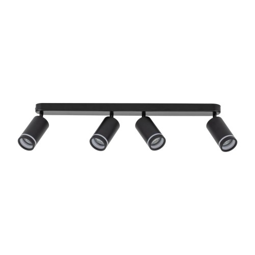 Plafon nowoczesny industrialny loft reflektory metalowe tuba czarny TK Lighting Jet 6916 4x10W GU10