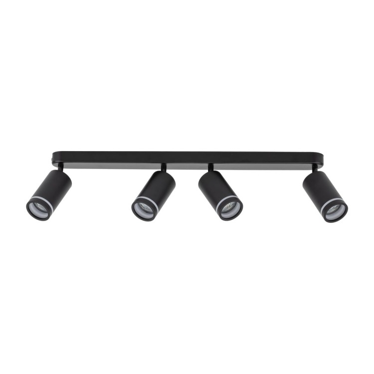 Plafon nowoczesny industrialny loft reflektory metalowe tuba czarny TK Lighting Jet 6916 4x10W GU10