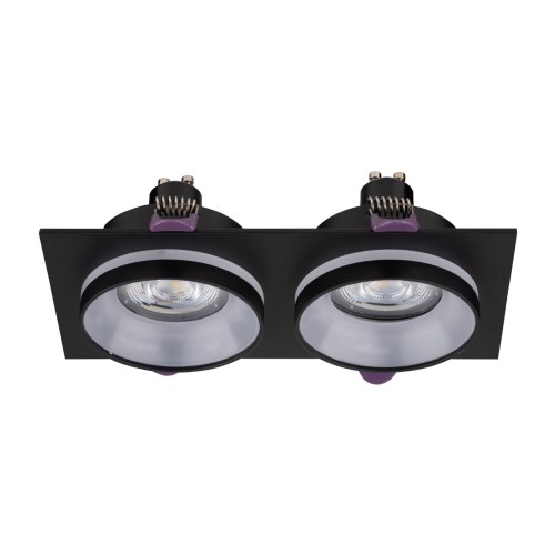 Oczko halogenowe podtynkowe prostokąt czarne TK Lighting Jet 6925 2x10W GU10