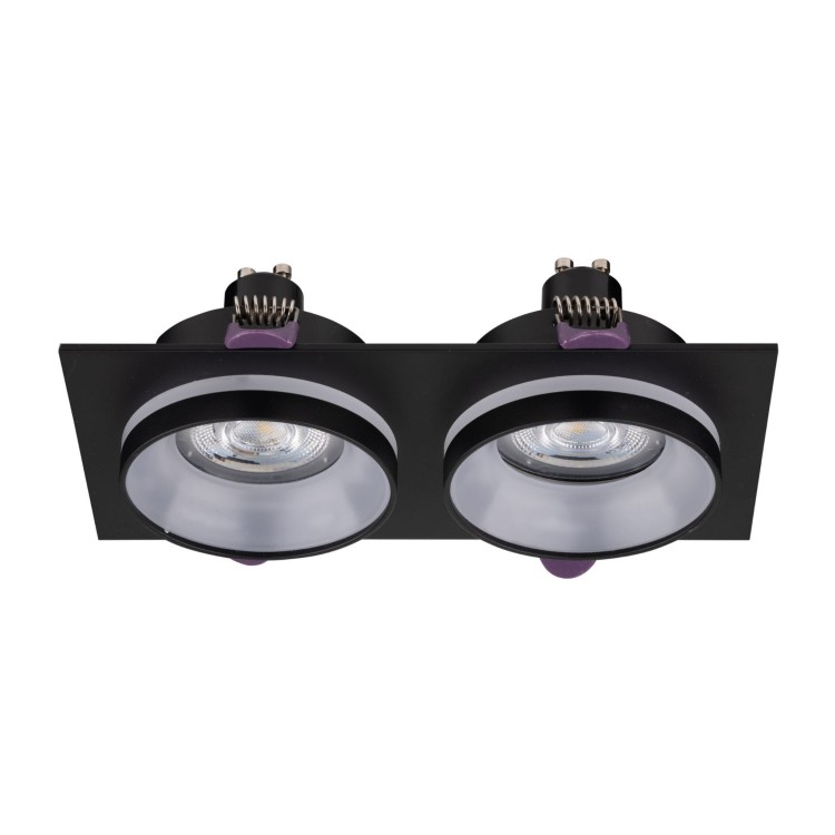 Oczko halogenowe podtynkowe prostokąt czarne TK Lighting Jet 6925 2x10W GU10