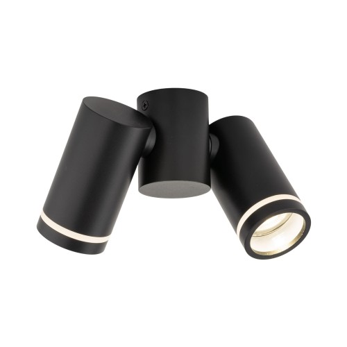 Spot nowoczesny industrialny loft reflektory metalowe tuba czarny TK Lighting Jet 4539 2x10W GU10