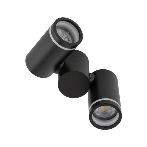 Spot nowoczesny industrialny loft reflektory metalowe tuba czarny TK Lighting Jet 4539 2x10W GU10