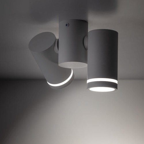 Spot nowoczesny industrialny loft reflektory metalowe tuba biały TK Lighting Jet 4352 2x10W GU10