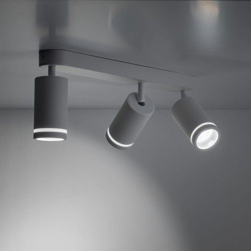 Plafon nowoczesny industrialny loft reflektory metalowe tuba biały TK Lighting Jet 6915 3x10W GU10