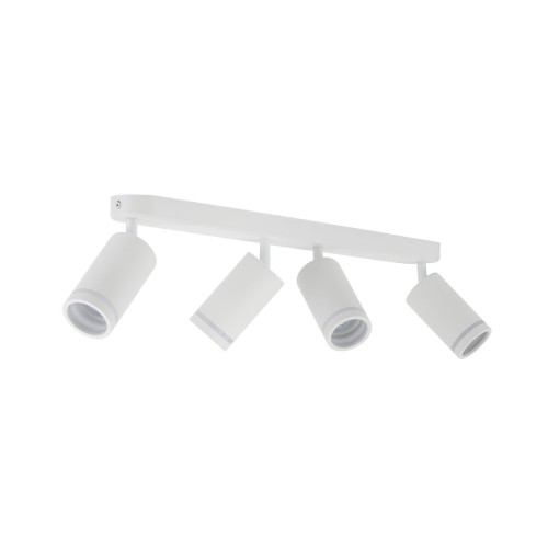 Plafon nowoczesny industrialny loft reflektory metalowe tuba biały TK Lighting Jet 6917 4x10W GU10