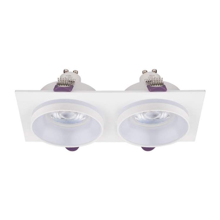 Oczko halogenowe podtynkowe prostokąt białe TK Lighting Jet 6924 2x10W GU10