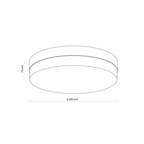 Plafon okrągły lampa sufitowa IP44 2x15W E27 Tk Lighting Pori Black 864 biały