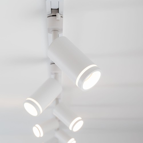 Reflektor do systemu szynowego 1-fazowego Tracer nowoczesny loft metalowy tuba biały TK Lighting Tracer 6898 1x10W GU10