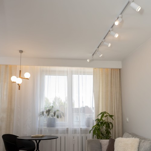 Reflektor do systemu szynowego 1-fazowego Tracer nowoczesny loft metalowy tuba biały TK Lighting Tracer 6898 1x10W GU10